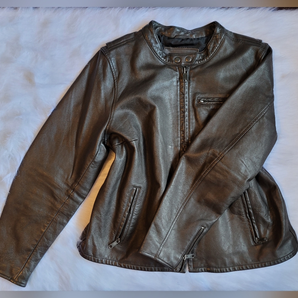 Harley Davidson Brown Leather Jacket XXL